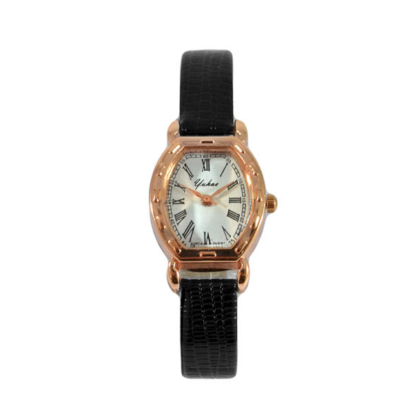 VINTAGE STYLE LEATHER LOOK STRAP WATCH - product image