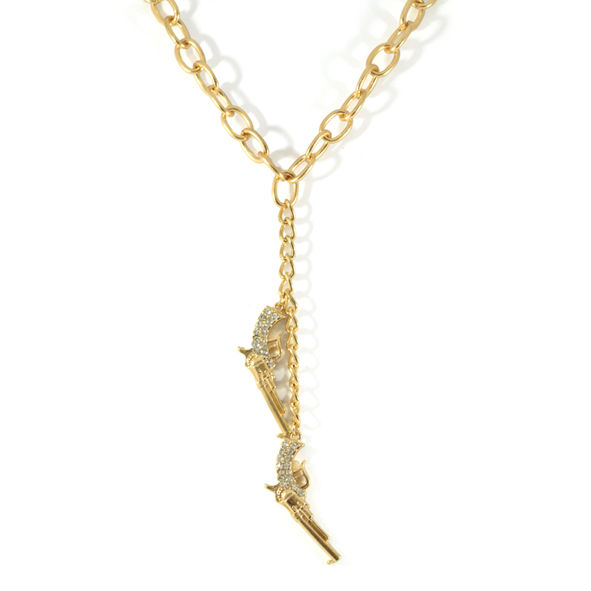 GUN WITH CRYSTALS NECKLACE - product image