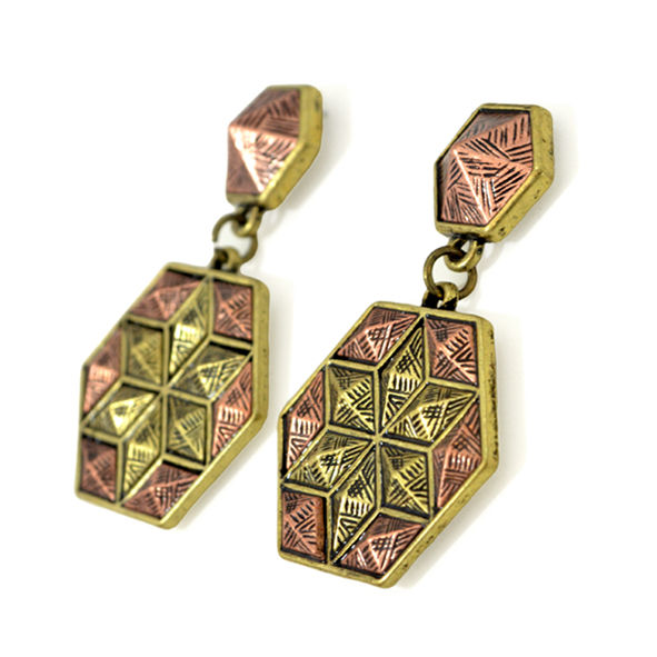 HEXAGON SWINGS EARRINGS - product image