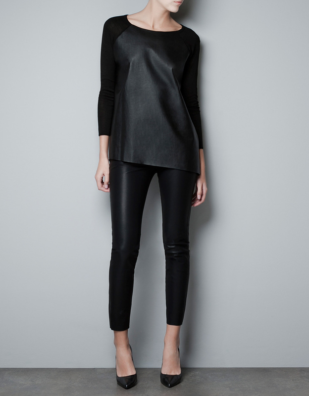 FAUX LEATHER FRONT TOP - product image