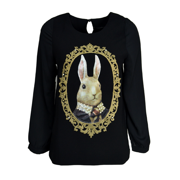 RABBIT CHIFFON SHIRT - product image