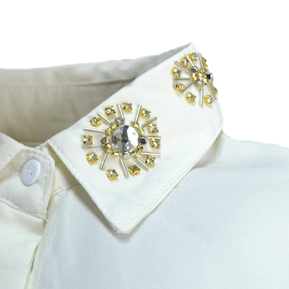 CRYSTAL DETAIL COLLAR SHIRT - product image