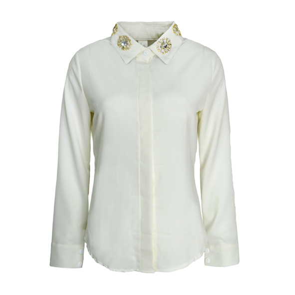 CRYSTAL DETAIL COLLAR SHIRT - product image