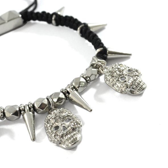 SKULL WITH SPIKE BRACELET - product image