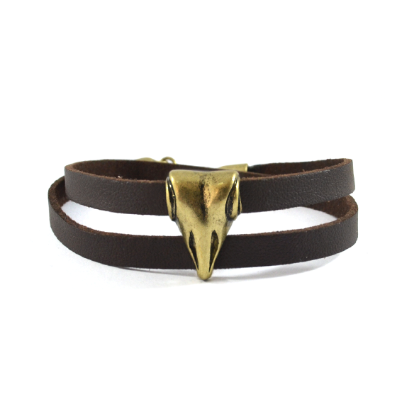 METAL CHARM LEATHER BRACELET - product image
