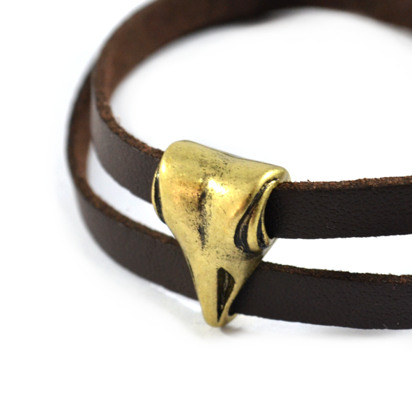 METAL CHARM LEATHER BRACELET - product image