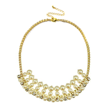 PEARL WITH CRYSTAL NECKLACE - product image