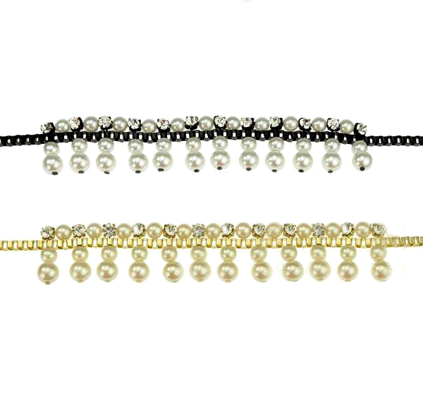 PEARL WITH CRYSTAL NECKLACE - product image