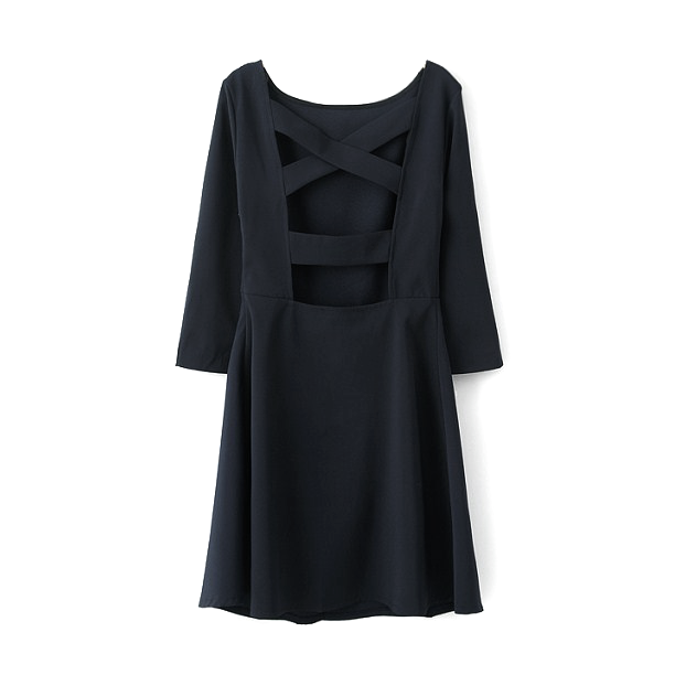 CROSSOVER BACK DRESS - product image