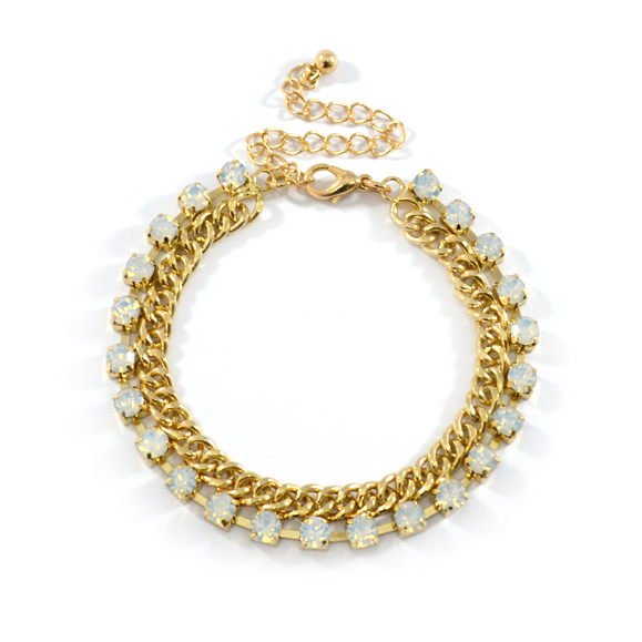 CHAIN WITH CRYSTALS BRACELET - product image