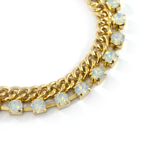 CHAIN WITH CRYSTALS BRACELET - product image