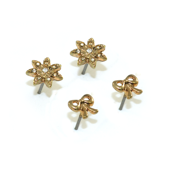 BOW AND FLOWER EARRINGS - product image