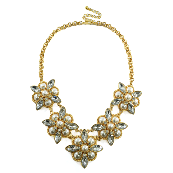 FLORAL BIB NECKLACE - product image