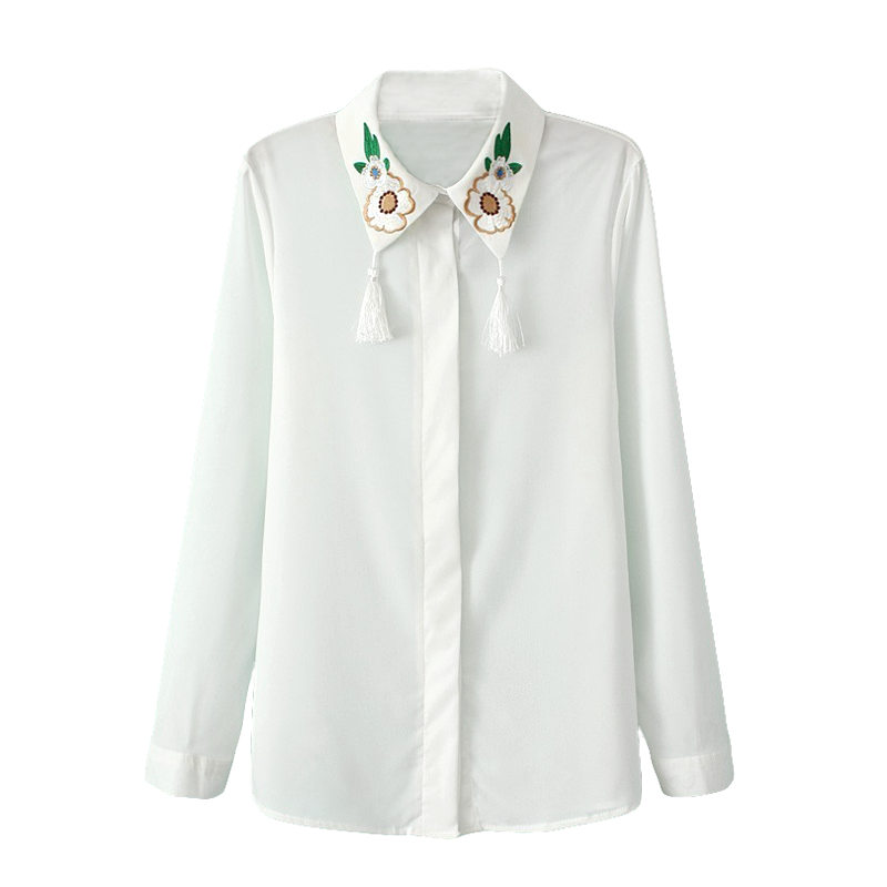 FLORAL WITH TASSEL SHIRT - product image