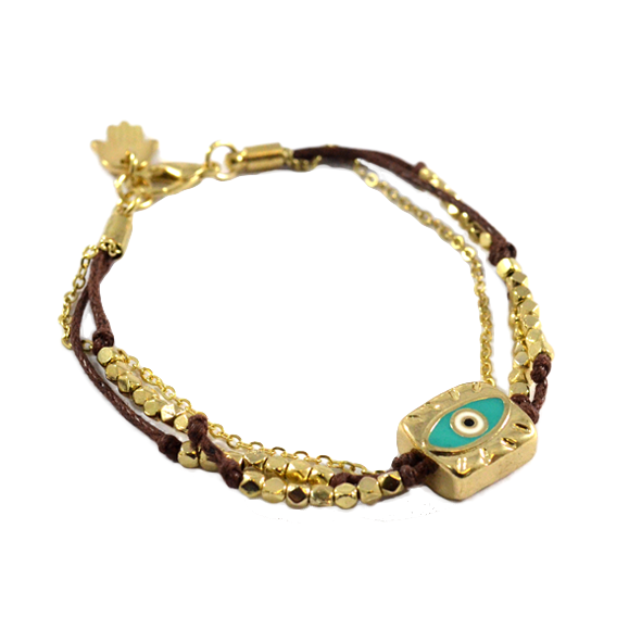 EYE CHARM WITH BEADS BRACELET - product image