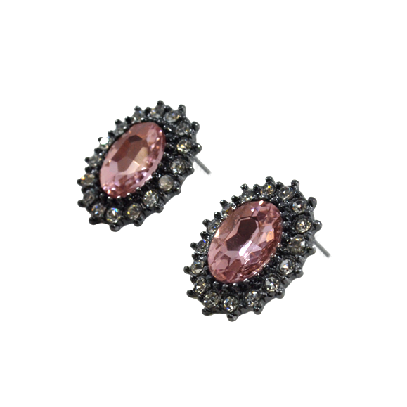 LARGE CRYSTAL EARRINGS - product image
