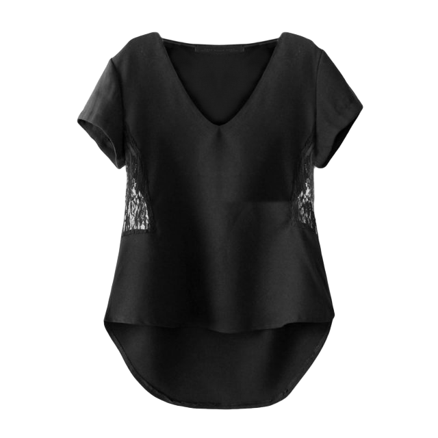 LACE PANEL WAIST TOP - product image