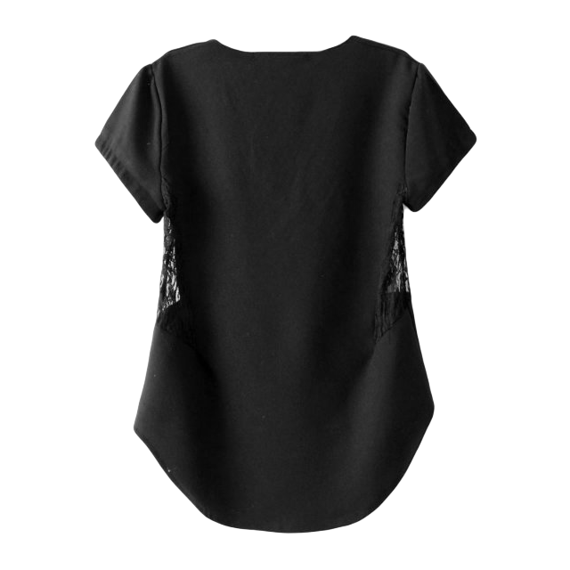 LACE PANEL WAIST TOP - product image