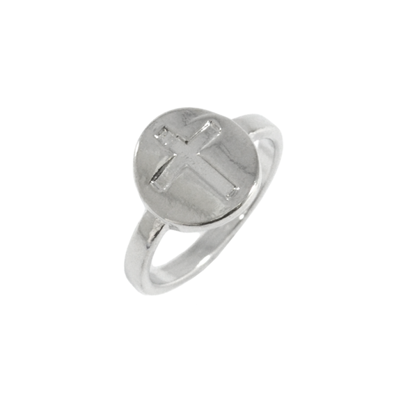 CONCAVE CROSS RING - product image