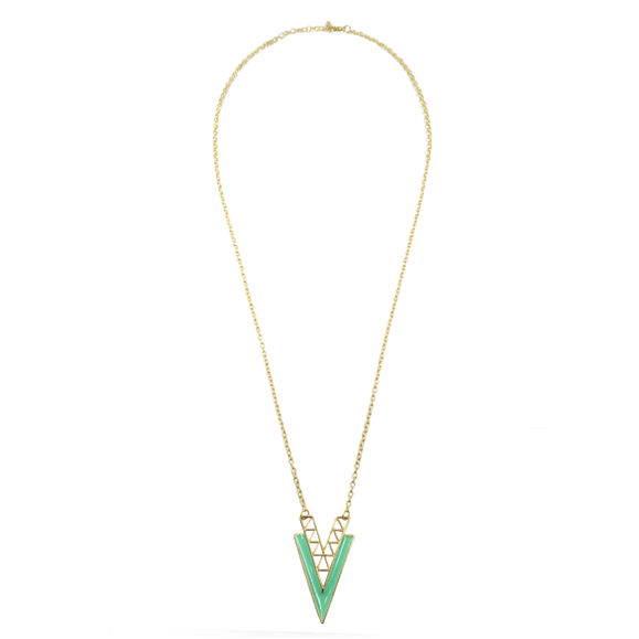 CONTRAST TRIANGLE NECKLACE - product image