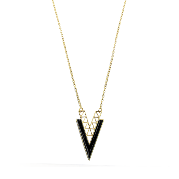 CONTRAST TRIANGLE NECKLACE - product image