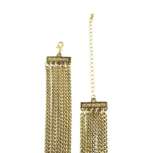 MULTI CHAIN WITH PEARL CHUNKY NECKLACE - product image