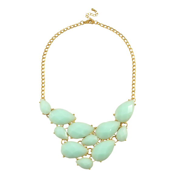 TEAR DROP FAUX GEMSTONE NECKLACE - product image