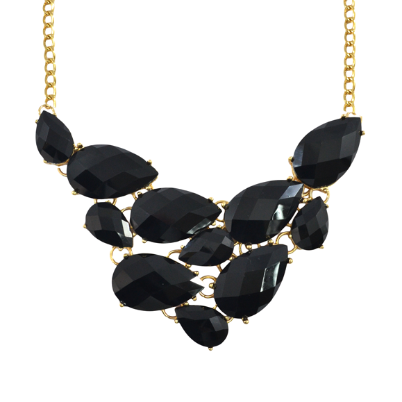 TEAR DROP FAUX GEMSTONE NECKLACE - product image