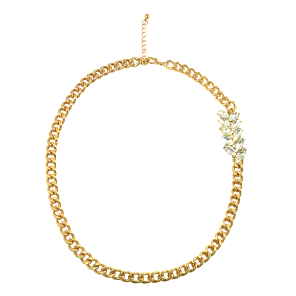 OVAL SHAPE CRYSTAL NECKLACE - product image
