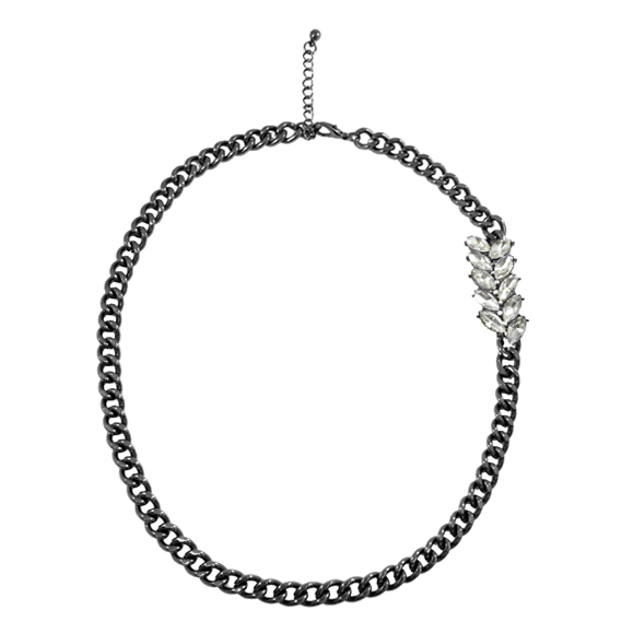 OVAL SHAPE CRYSTAL NECKLACE - product image