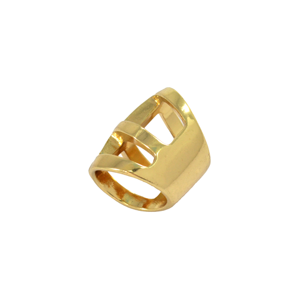 GOLD FRAME CHUNKY RING - product image