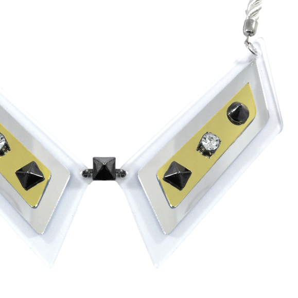 CRYSTAL AND SPIKE COLLAR NECKLACE - product image