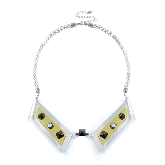 CRYSTAL AND SPIKE COLLAR NECKLACE - product image