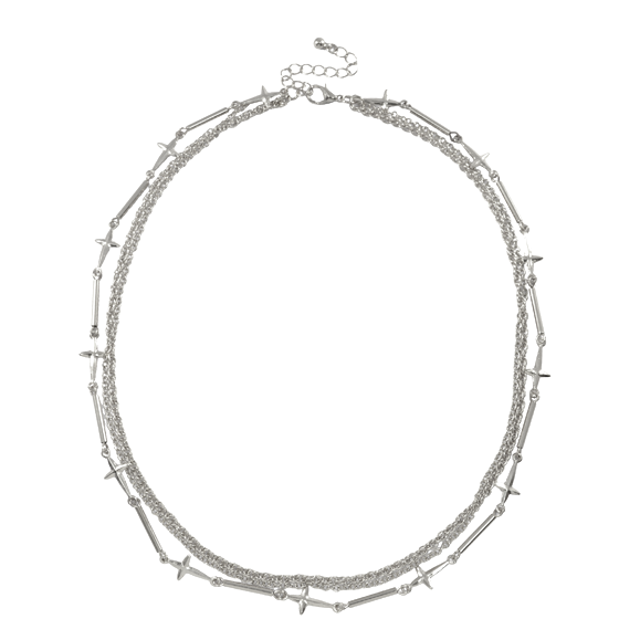 MULTI LAYER CHAIN WITH CROSS NECKLACE - product image