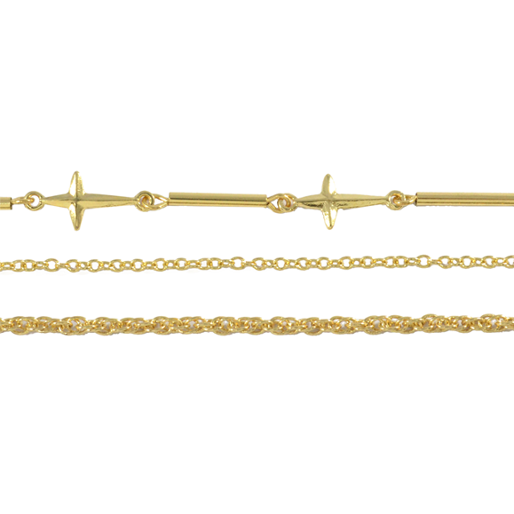 MULTI LAYER CHAIN WITH CROSS NECKLACE - product image