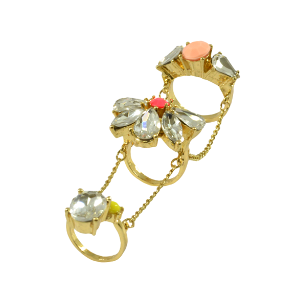 CRYSTAL CHAIN RING - product image