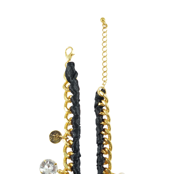 RED CRYSTAL WITH CHARM BRACELET - product image