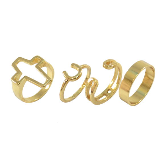 PIN AND CROSS RING SET - product image