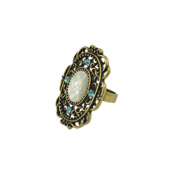 CRYSTAL FILIGREE RING - product image