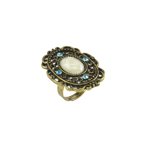 CRYSTAL FILIGREE RING - product image