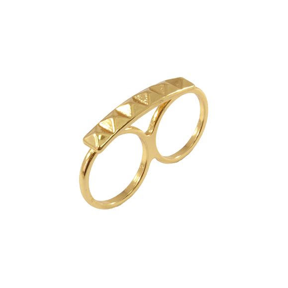 PYRAMID STUD DOUBLE RING - product image