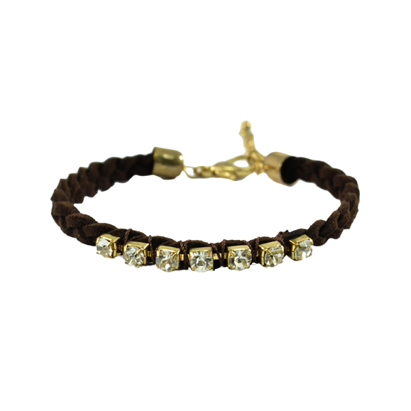 CRYSTAL WITH WOVEN STRAP BRACELET - product image