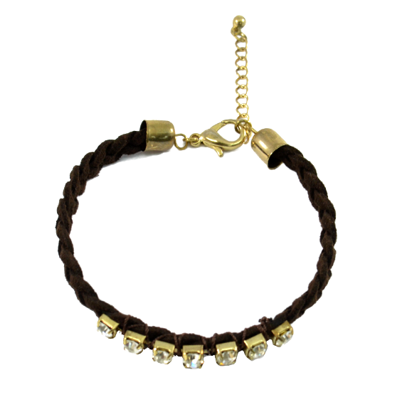 CRYSTAL WITH WOVEN STRAP BRACELET - product image