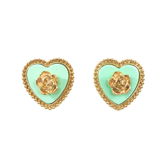 FLOWER HEART EARRINGS - product image