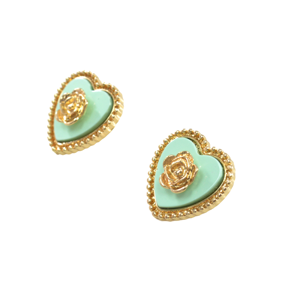 FLOWER HEART EARRINGS - product image
