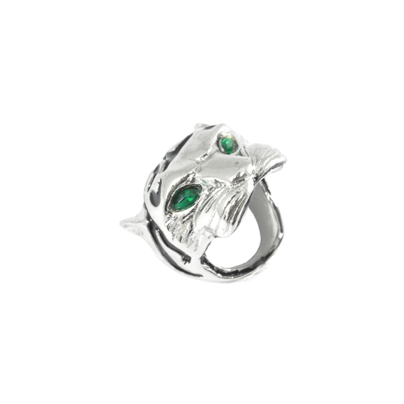TIGER RING WITH GREEN EYES - product image