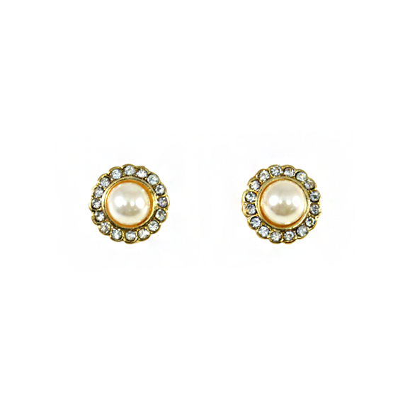 ELEGANT CRYSTAL WITH PEARL EARRINGS - product image