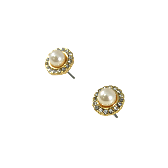 ELEGANT CRYSTAL WITH PEARL EARRINGS - product image