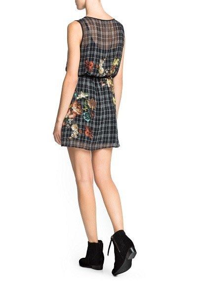 CHECK FLORAL DRESS - product image