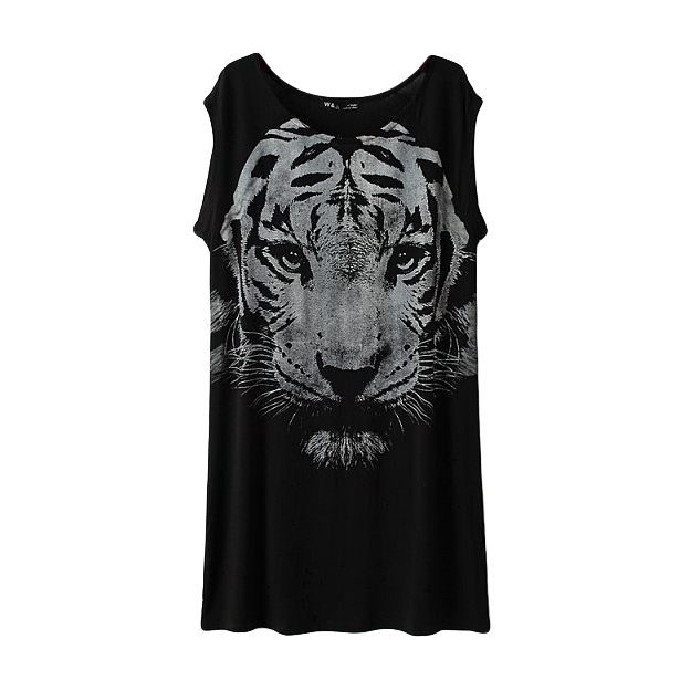 TIGER SLEEVELESS DRESS - product image